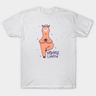 Cute Llama Meditation Llama T-Shirt